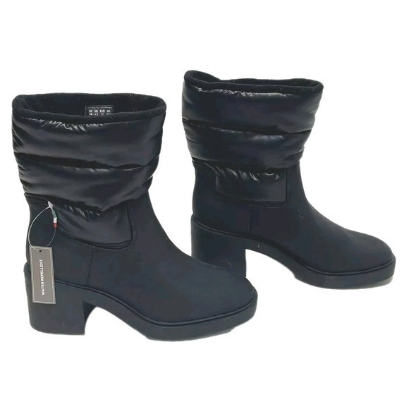 Franco Sarto Size 9 Water Resistant Block Heel Italian Snow Boot Padded Shaft - Picture 1 of 8